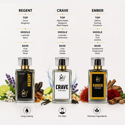 GK Fragrance – Value Pack of 3 Fragrances (50ML x 3)